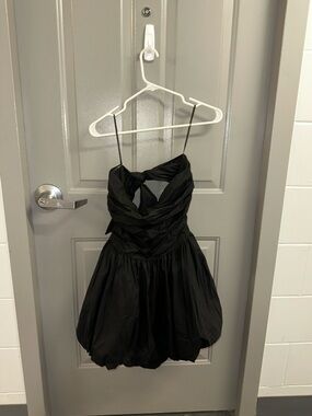 Hello Molly Black Twist-Bust Mini Dress